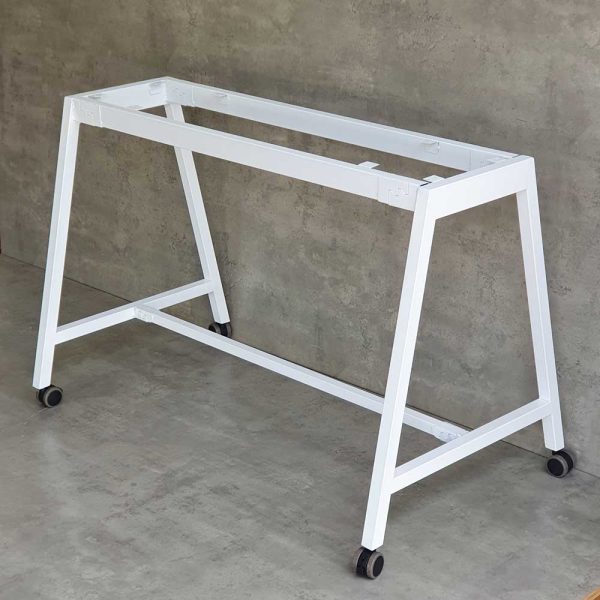 Bàn làm việc di động 120x60cm gỗ cao su chân sắt FOS011