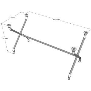 Bàn làm việc gỗ Thông chân ống nước chữ X - HBON009