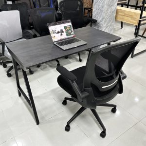 Bàn làm việc chân sắt chữ A gỗ cao su SPD68186