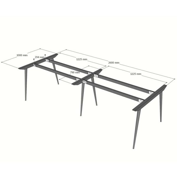 Bàn họp 2.8m gỗ Tràm chân CONE - HBCO050