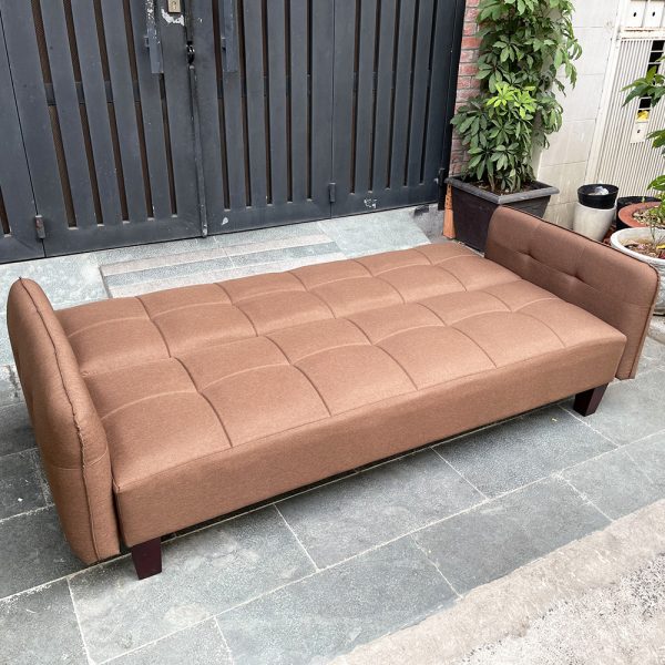 Sofa giường, sofa bed vải màu cafe đậm BNS1802