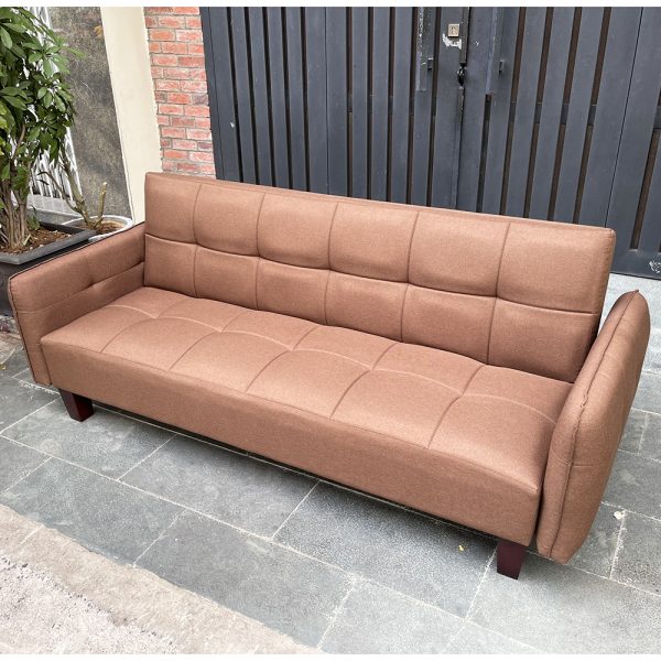 Sofa giường, sofa bed vải màu cafe đậm BNS1802