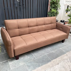 Sofa giường, sofa bed vải màu cafe đậm BNS1802