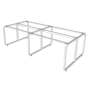 Chân sắt lắp ráp cụm 4 người ngồi 240x120cm hệ Minimal HCMN007