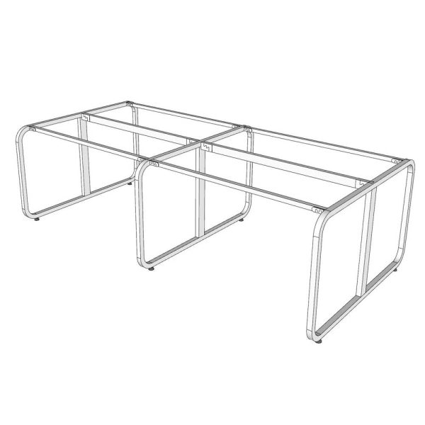 Chân sắt lắp ráp cụm 4 người ngồi 240x120cm hệ Minimal HCMN007