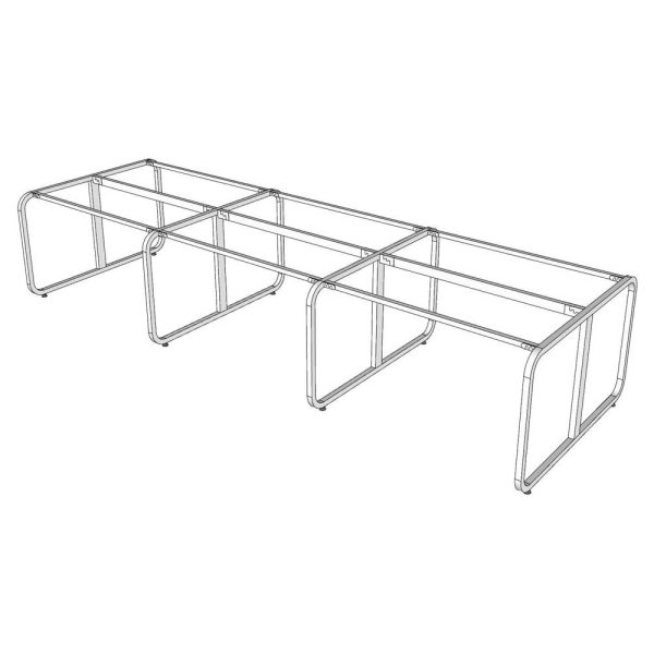 Chân sắt lắp ráp cụm 8 người ngồi 360x120cm hệ Minimal HCMN008