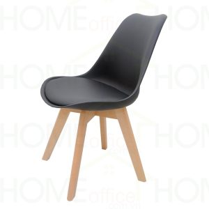 Combo bàn tròn 1m gỗ tràm và 4 ghế nệm Eames CBBA079