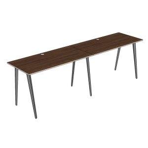 Bàn cụm 2 người 240x60cm gỗ plywood chân sắt hệ Đa Giác HDG009