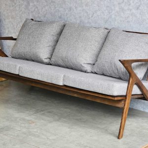 Ghế sofa băng chữ Z 180x55x78cm khung gỗ ash nệm bọc vải bố SFB68088