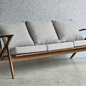 Ghế sofa băng chữ Z 180x55x78cm khung gỗ ash nệm bọc vải bố SFB68088