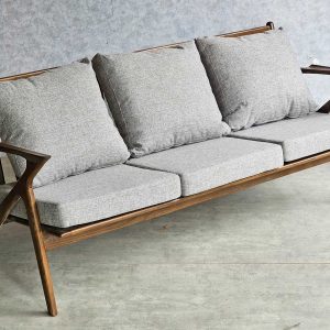 Ghế sofa băng chữ Z 180x55x78cm khung gỗ ash nệm bọc vải bố SFB68088