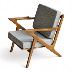 Ghế bành Z Armchair khung gỗ cao su lót nệm bọc vải bố GCF184