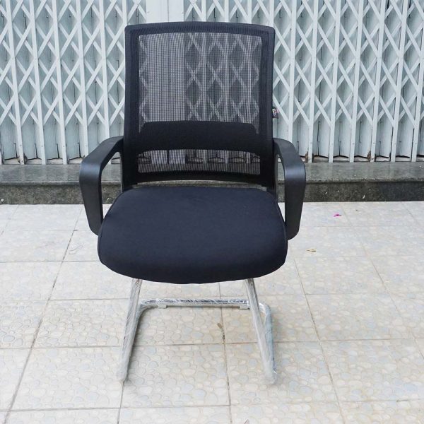 Ghế chân quỳ phòng họp màu đen chân tròn HOCQ68015