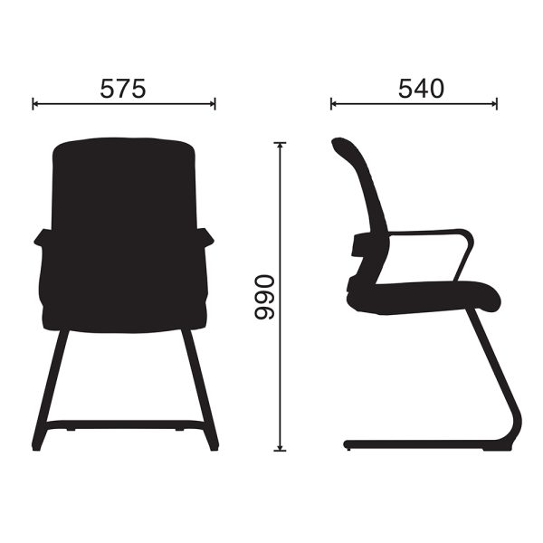 Ghế văn phòng chân quỳ lưng lưới HOM1089-02