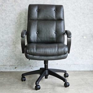 Ghế văn phòng chân xoay nệm simili màu xám GMA51418