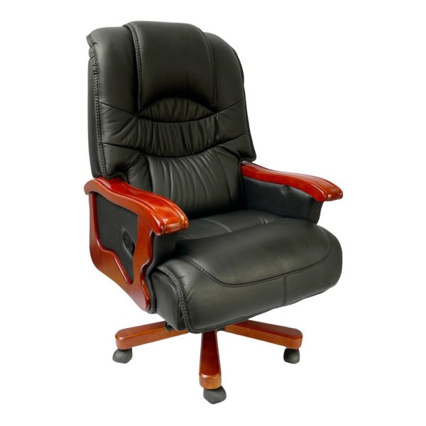 Ghế giám đốc da cao cấp Vantervi tay viền gỗ ngả nằm GSP-8280SJD