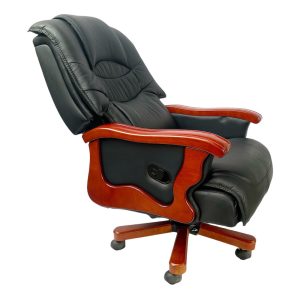 Ghế giám đốc da cao cấp Vantervi tay viền gỗ ngả nằm GSP-8280SJD