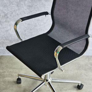 Ghế xoay lưng lưới màu đen, 1 cần điều khiển - HOM1007-04