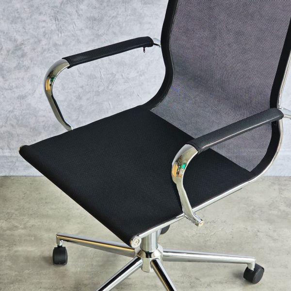 Ghế xoay lưng lưới màu đen, 1 cần điều khiển - HOM1007-04