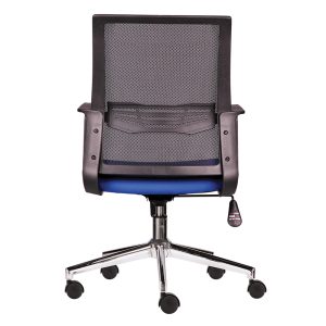 Ghế xoay văn phòng lưng lưới nệm xanh HOM1016-01