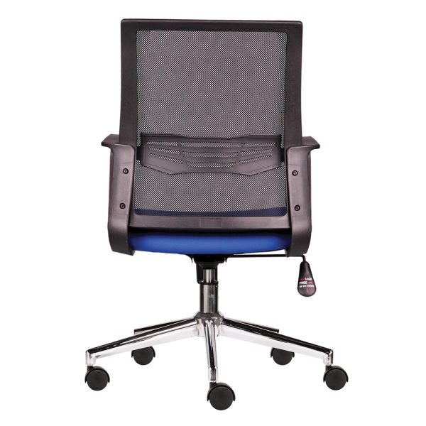 Ghế xoay văn phòng lưng lưới nệm xanh HOM1016-01