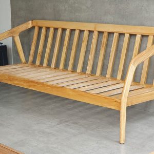 Ghế sofa 3 chỗ ngồi khung gỗ sồi nệm vải SFB68064