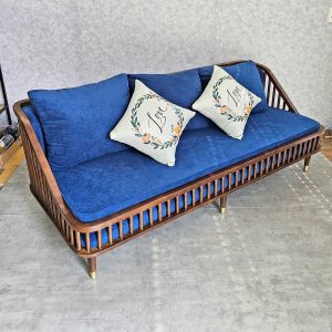 Ghế sofa băng 180x80cm KBH nan gỗ bọc vải bố SFB68089