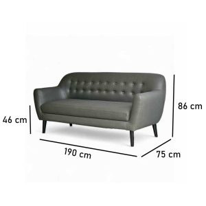 Ghế sofa băng nệm bọc vải silimi SFB68087