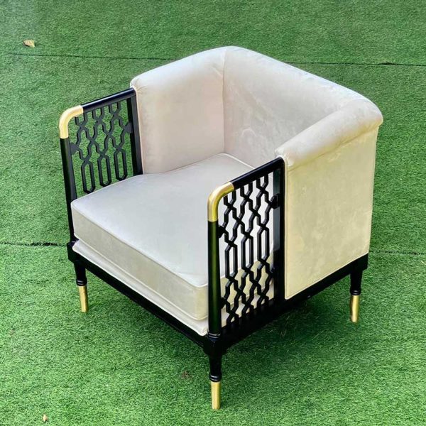 Ghế sofa đơn CHAWOO gỗ Ash nệm bọc vải nỉ GSD68093