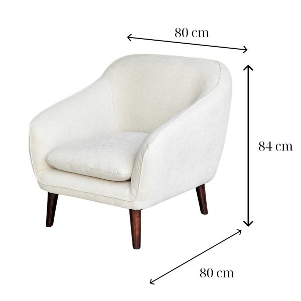 Ghế sofa đơn 84x80x84cm bọc vải chân gỗ GSD68094