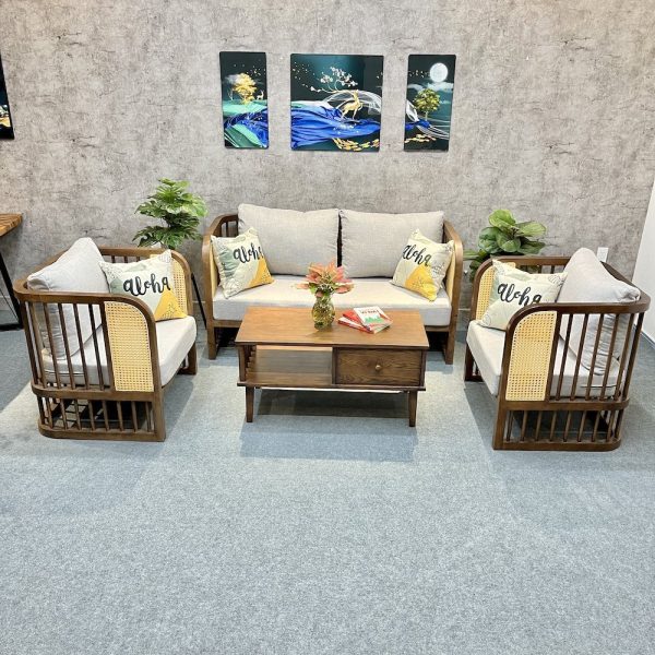 Ghế sofa đơn phong cách indochine GSD68059