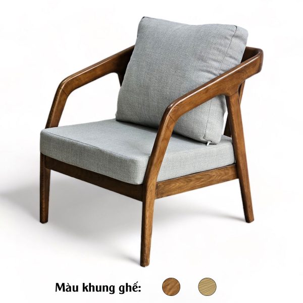 Ghế sofa đơn Kana nệm vải khung gỗ GSD68058