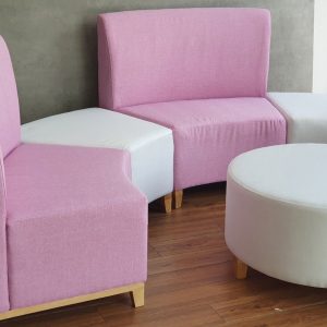 Bộ ghế sofa phòng chờ bọc nệm vải bố ghép nối GSD68068