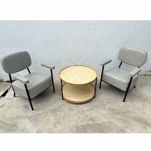 Ghế sofa đơn, ghế cafe nệm simili khung sắt TTG020