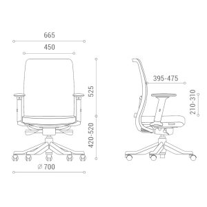 HOGVP072 - Ghế văn phòng cao cấp ANTO 2 có tựa đầu