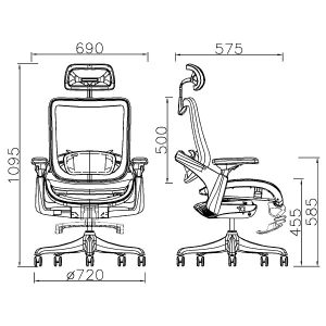 Ghế văn phòng cao cấp tiêu chuẩn Ergonomic GSP-48SJ