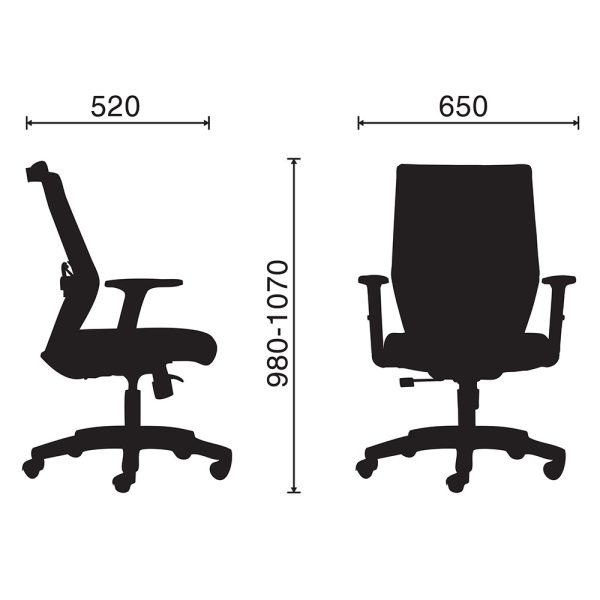 Ghế xoay văn phòng lưng lưới tay rời  HOM1083-03