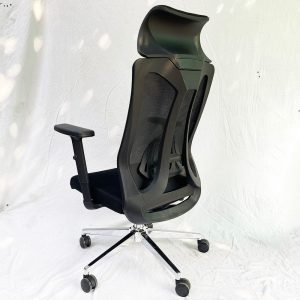 Ghế văn phòng có tựa đầu lưới màu đen MF155