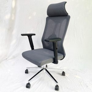 Ghế văn phòng có tựa đầu lưới màu đen MF155