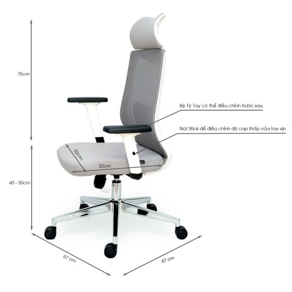 Ghế văn phòng tiêu chuẩn Ergonomic Công Thái Học GAK-JO811