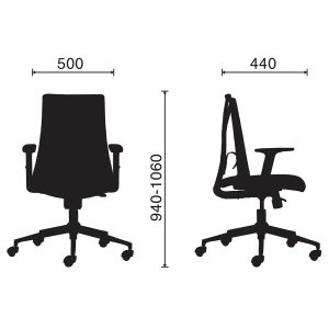 Ghế văn phòng chân xoay nệm xanh khung trắng HOM1087T-01