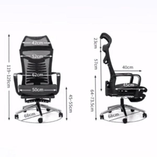 Ghế văn phòng chân xoay ngả lưng có tựa đầu MF740