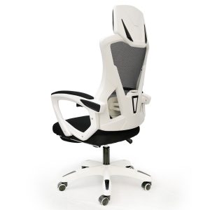 Ghế văn phòng ngả lưng có tựa đầu khung trắng GAK908T