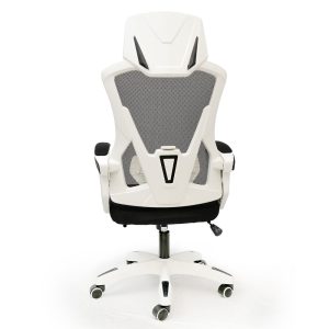 Ghế văn phòng ngả lưng có tựa đầu khung trắng GAK908T