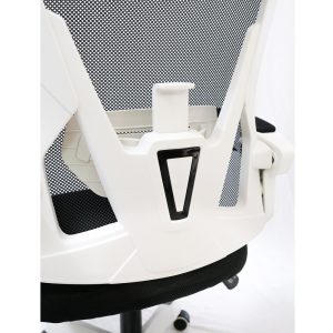 Ghế văn phòng ngả lưng có tựa đầu khung trắng GAK908T