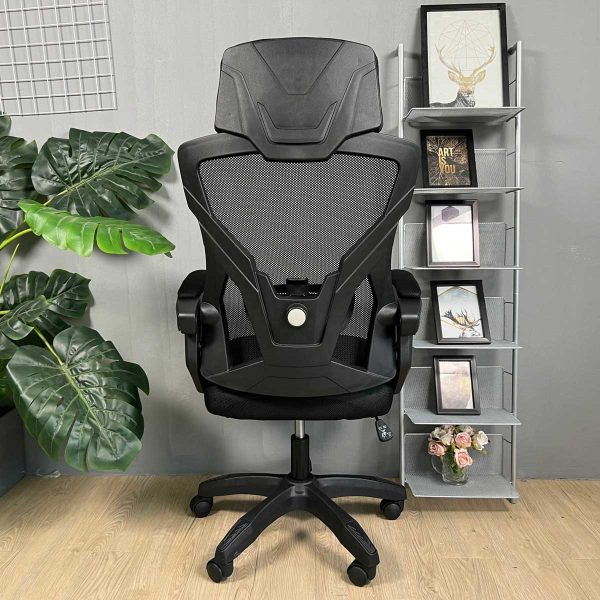 Ghế văn phòng ngả lưng có tựa đầu khung trắng GAK908T