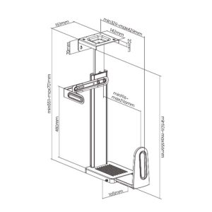 Giá treo thùng PC khung thép sơn tĩnh điện CPB-26