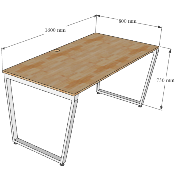 HBTC007 - Bàn làm việc 160x80 Trapeze Concept lắp ráp
