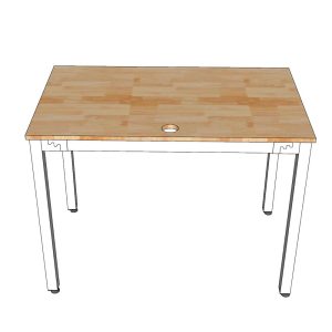 HBUC001 - Bàn làm việc 100x60 UConcept chân sắt lắp ráp