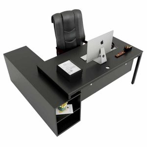 Bàn giám đốc 180x160cm chân bàn kết hợp tủ hệ Uconcept HBUC033